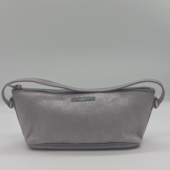 Gucci Grey GG Canvas Shoulder Bag – Small / Light Purple - Picture 1 of 10